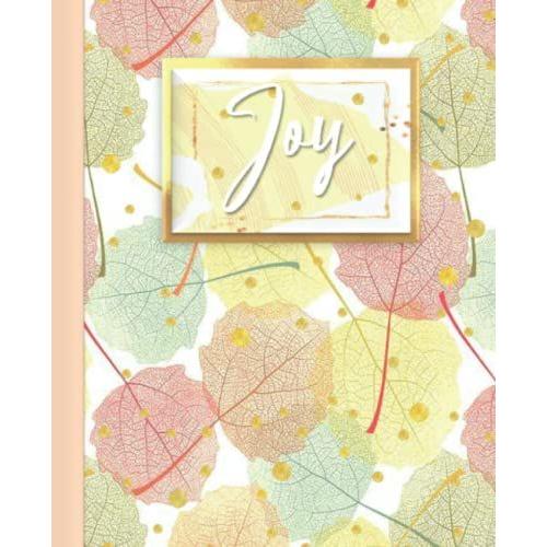 Joy: Beautiful Gold Dot Pink Notebook For Women, Girls, Teens | School, Health, Sports & Home | Cute Pretty Simple Composition Journal | Birthdays & Christmas