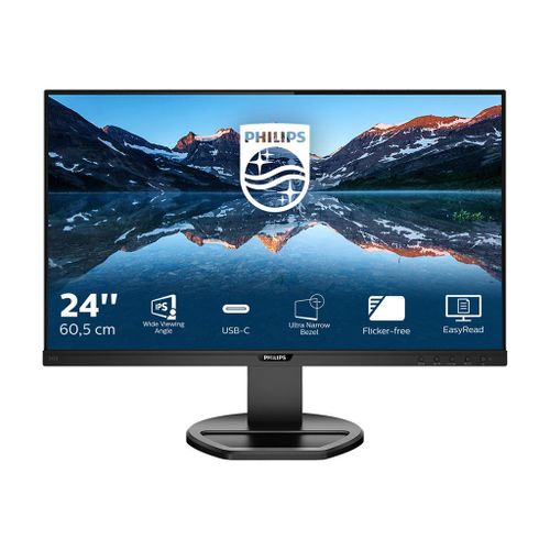 Philips B Line 243B9 - Écran LED - 24" - 1920 x 1080 Full HD (1080p) @ 75 Hz - IPS - 250 cd/m² - 1000:1 - 4 ms - HDMI, VGA, DisplayPort, USB-C - haut-parleurs - texture noire