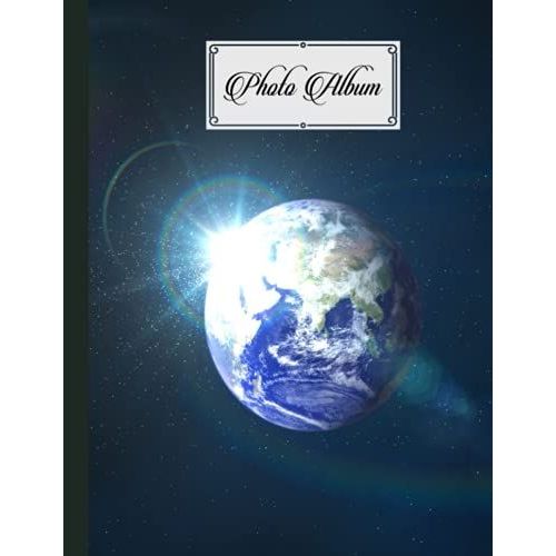 Photo Album: Album, Large Photo Albums With Writing Space Memo, Extra Large Capacity Picture Album, Family, Baby, Wedding, Travel Photo Book, 120 Pages | Earth Galaxy Cover By Hella Scherer