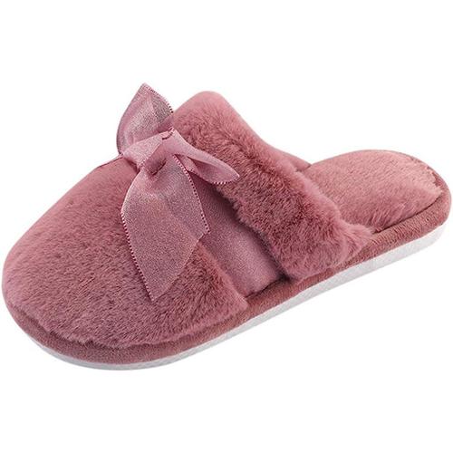 Unisexe Chaussons en Coton Hiver Chaud Pas Cher Pantoufles Peluche