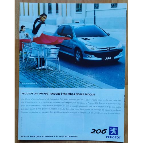 Publicité Papier - Voiture Peugeot 206 De 2000