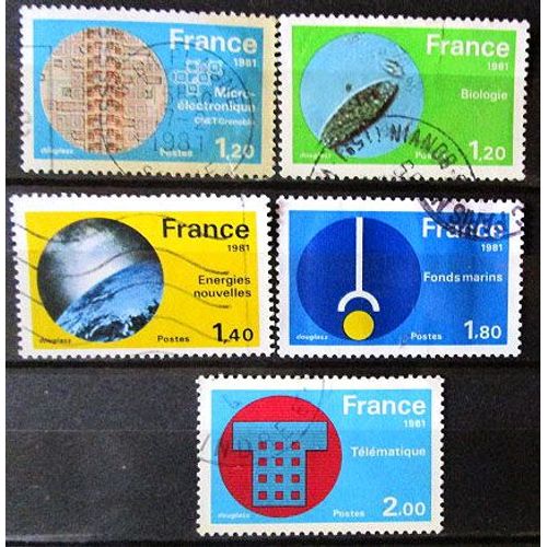 1981. Série Complète F2126 À F2130: Les Grandes Réalisations.