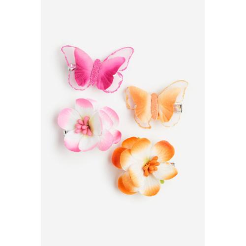 Lot De 4 Barrettes - Orange