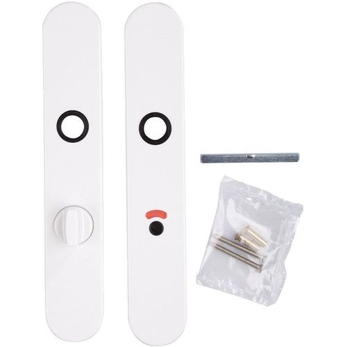 Paire de plaque Longue Arcolor 8900 BR BEZAULT - Bec de cane - Blanc - 0164890