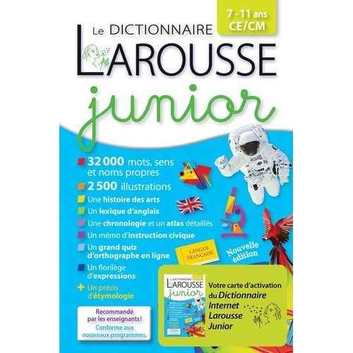 Le Dictionnaire Larousse Junior - 7-11 Ans Ce/Cm