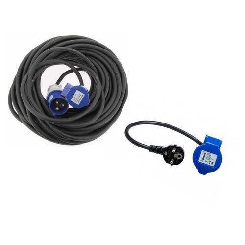 Pack HABA Rallonge Néoprène CEE 17 30 m x 1.5mm2 + ANTARION Adaptateur Femelle P17