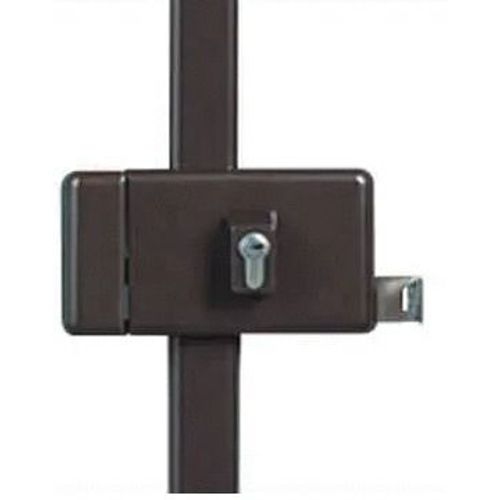 Serrure 3 points profil européen vertical tirage C7 V5 marron gauche - VACHETTE - 16571000