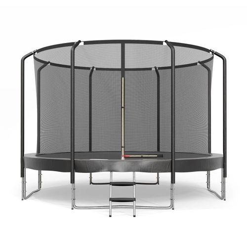 Trampoline Semi-Pro 14ft / 427cm Noir Avec Filet De Sécurité, Tapis De Saut, Coussin De Protection, Echelle - Noir