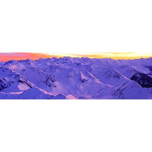 Tableau sur toile chaîne des Pyrénées nuit 30x97 cm