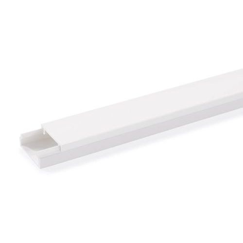 Moulure blanche MS 22X10mm sans cloison 2M - Rehau - 6131603