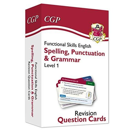 Functional Skills English Revision Question Cards: Spelling, Punctuation & Grammar - Level 1