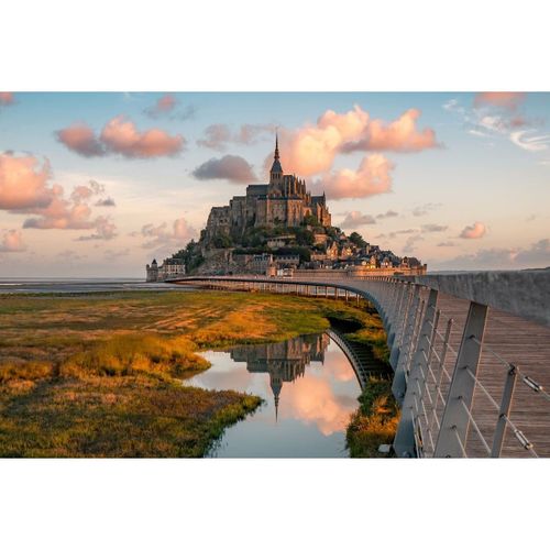 Tableau sur verre synthétique Mont-Saint-Michel 65x97 cm