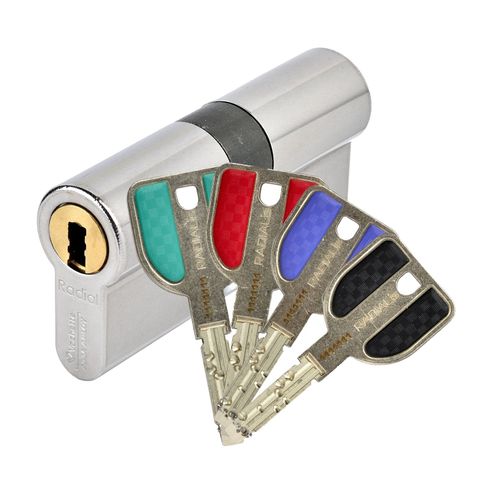 Cylindre varié nickel mat 3 clés 7101 Radialis en 32,5 x 37,5 mm - VACHETTE - 26538000