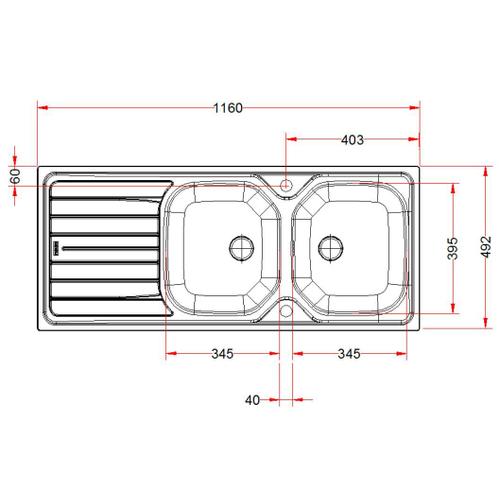 Evier reno inox ren621-116