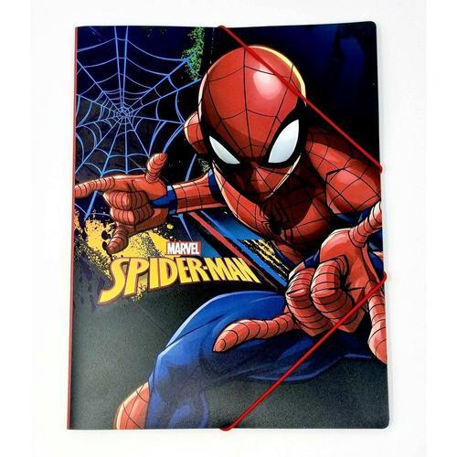 Pochette A Rabat Spiderman Elastique Chemise Plastique A4