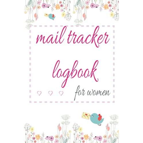 Mail Tracker Logbook For Women: Mail Tracker Notebook | Journal Gift | 120 Pages | 6x9 | Matte | Flower Cover Fuchsia Color