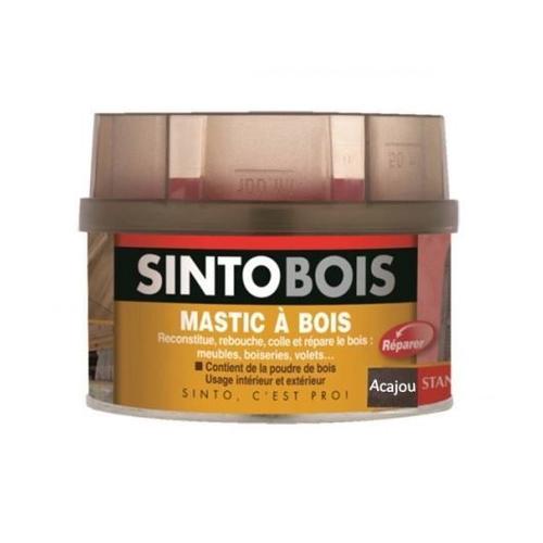 Mastic SINTOBOIS + Tube durcisseur SINTO - Acajou - Boite 1 L - 23772