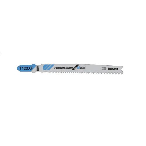 Carte de 5 Lames Métal BOSCH HSS Progressor T123XF - 2608638473