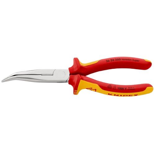 Pince à becs demi-ronds KNIPEX 26 26 200 200mm coudés à 40