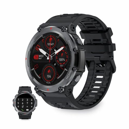 Ksix Oslo - Noir - Montre Connectée Avec Bracelet - Affichage 1.5" - Bluetooth - Noir