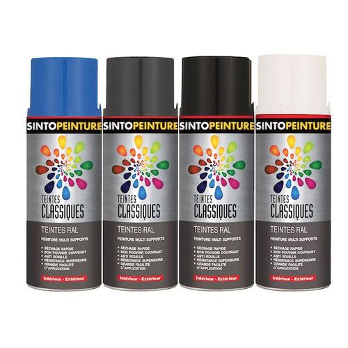 Aérosol de finition 400 ml peinture 'RAL' finition brillant différents RAL disponibles - SINTO