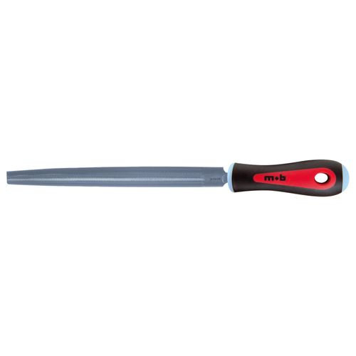 Lime demi-ronde à manche plastique - 250 mm, Mi-douce