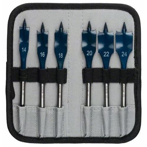 Set de 6 mèches plates Self Cut, queue six pans 1/4  Ø 14-24 L 152 BOSCH 2608595424
