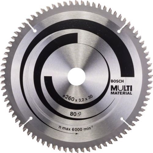 Lame de scie circulaire Multi Material 260 x 30 x 3,2 mm, 80 1pc