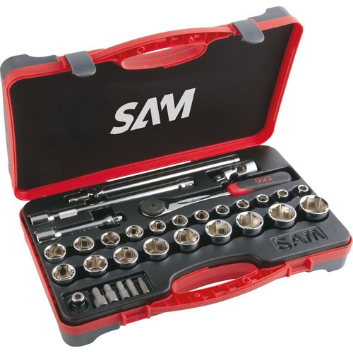 Coffret 1/2" douilles et accessoires - 32 pièces SAM OUTILLAGE