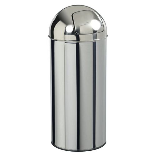 Poubelle grand volume - avec trappe inox Push - acier - 45 litres ROSSIGNOL