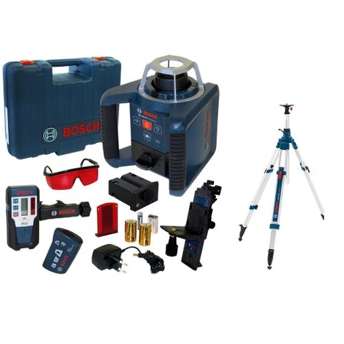 Pack intérieur : Laser Rotatif automatique BOSCH GRL 300 HV + Trépied 2.95M BT300 - 061599403X