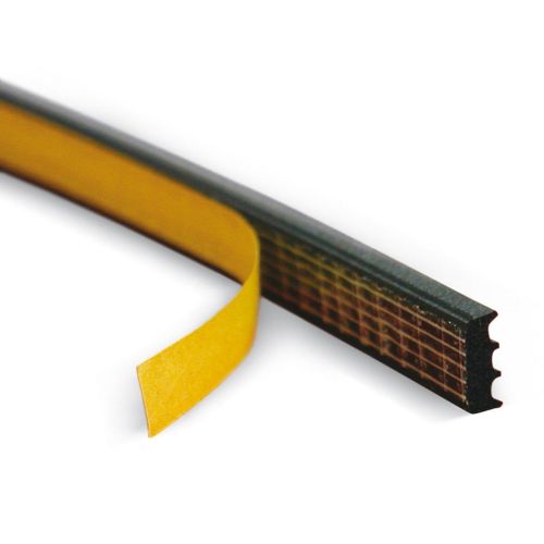 Joint de vitrage en caoutchouc alvéolaire noir - 3 x 15 mm - 100 m KISO