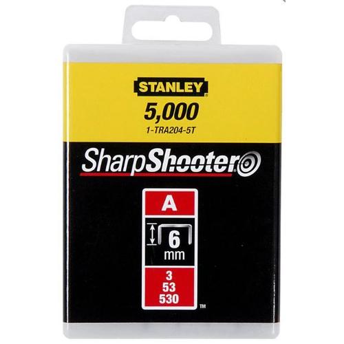 Agrafes Type A 6mm boîte de 1000 - STANLEY - 1-TRA204T