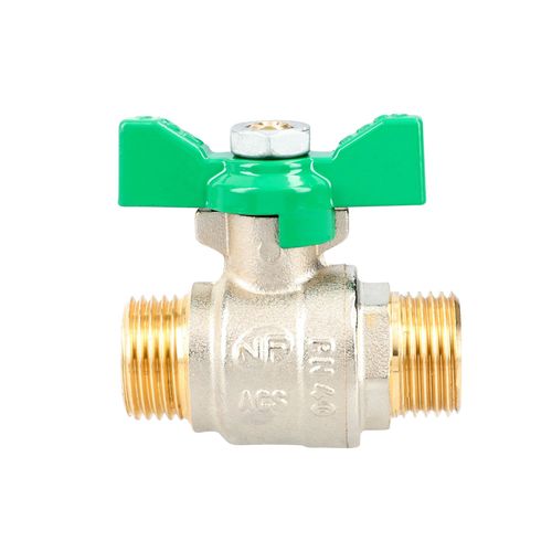 Vanne poignée verte papillon MM 15/21 - Garis - V07MM-15-NF