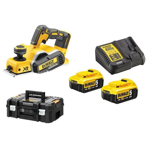 Rabot XR 18V (2x5AH) en coffret T-STAK - Dewalt - DCP580P2