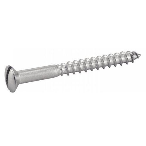 Vis à bois tête fraisée bombée fendue inox A4 diamètre 4 mm longueur 30 mm boîte de 200 vis