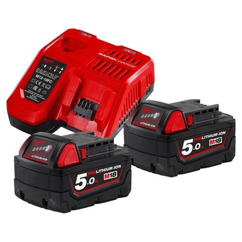 Pack 2 Batteries 18V MILWAUKEE M18 NRG-502 2 x 5.0 Ah 4933459217