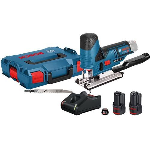 Scie sauteuse sans-fil 12V GST 12V-70 + 2 batteries 3 Ah + chargeur + coffret L-Boxx - BOSCH - 06015A100Y