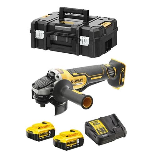 Meuleuse à palette 18V (2x5AH) en coffret T-STACK - DEWALT - DCG406P2