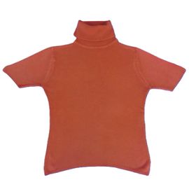 Pull Orange À Col Roulé À Manches Courtes. Sud Express. Taille 36