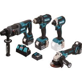 PACK de 4 machines 18V Li-Ion 5.0Ah MAKITA DLX4080TX1