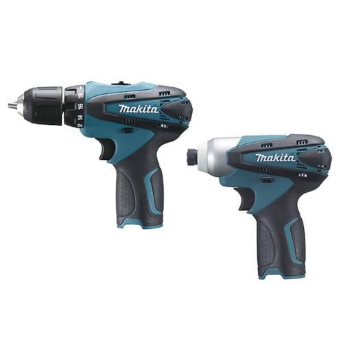 LOT MAKITA 10.8V 1.3Ah Li-Ion : Perceuse Visseuse DF330D + Visseuse à Choc TD090D en Coffret MAK-PAC - LCT204J