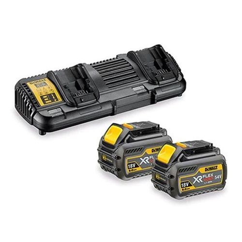 DeWalt DCB132T2 Set de démarrage 18V / 54V FlexVolt Li-Ion (2x batterie 6.0Ah) + chargeur double