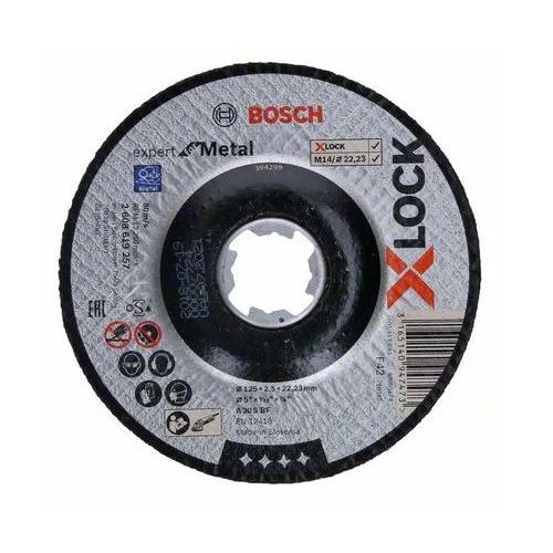 Disque à tronçonner pour métal 125 mm à moyeu déporté - système X-lock BOSCH