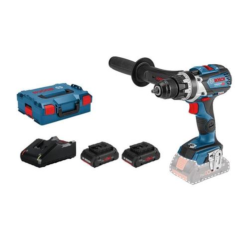 Bosch Perceuse-visseuse sans fil GSR 18V-110 C Professional, dans L-BOXX avec 2 batteries ProCORE18V 4,0 Ah Li-Ion - 06019G010A