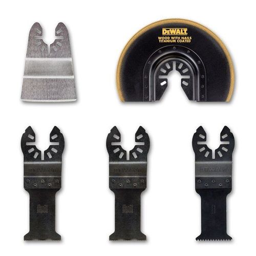 Coffret de 5 lames pour Multicutter DEWALT - multimatériaux - DT20715