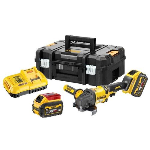 Meuleuse d'angle DEWALT DCG418T2 Ø 125 mm 54 (2 x 6,0 Ah) V XR Flexvolt en T-Stak