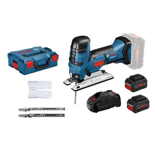 Scie sauteuse 18V GST 18 V-LI S + 2 batteries Procore 5,5 Ah + chargeur en coffret L-Boxx - BOSCH - T-JE6