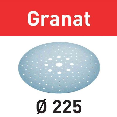 Abrasif Granat Ø225mm P80 STF FESTOOL 205655 25 pcs pour ponceuse à rallonges autoportée