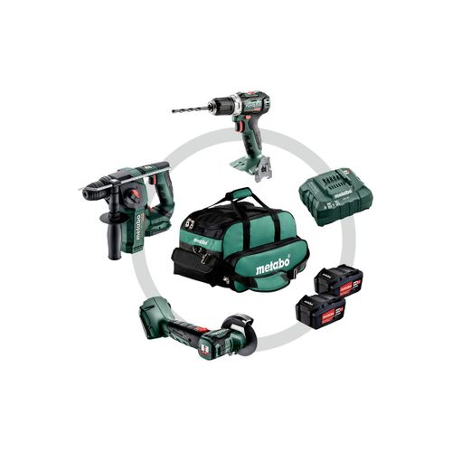 Pack 3 outils METABO 3.1.1 (BS 18 L BL + BH 18 LTX BL 16 + CC 18 LTX BL) 18V (2 x 4,0 Ah)